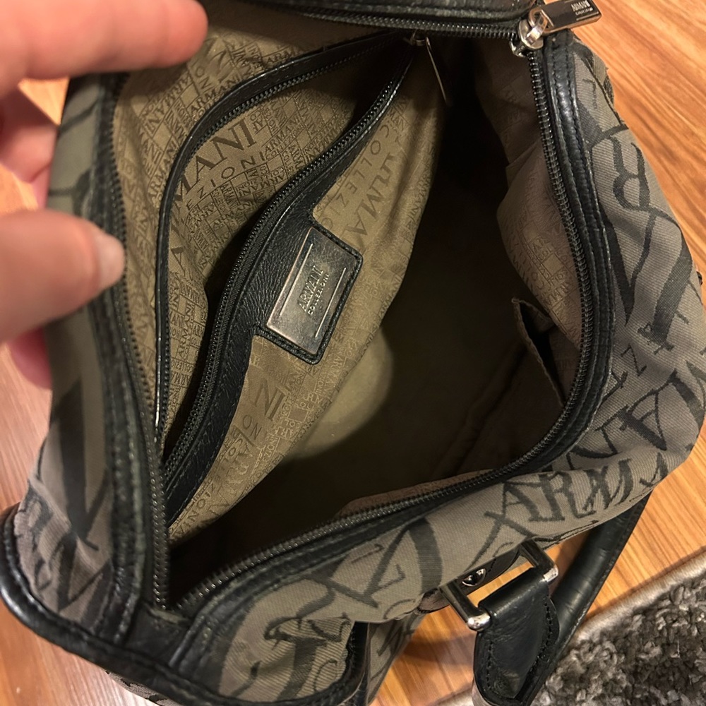 Armani purse - black and grey medium size